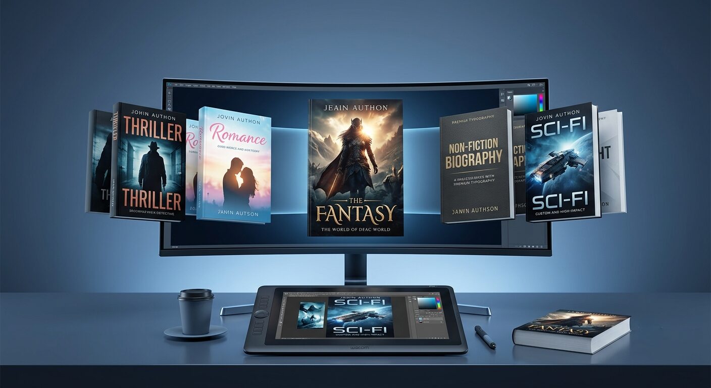 Conceptual hero image representing Thriller Cover Design trends