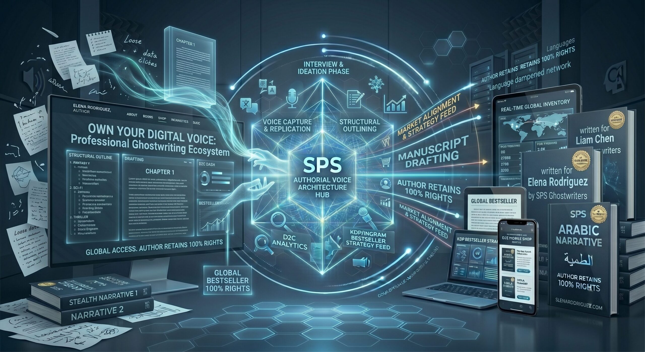 Conceptual representation of the professional ghostwriting ecosystem